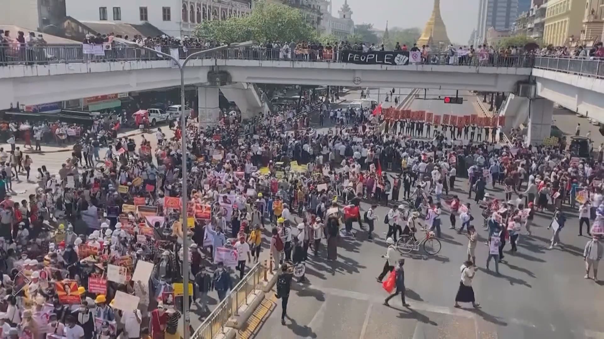 美聯社：緬甸今日示威人數為軍事政變以來最多