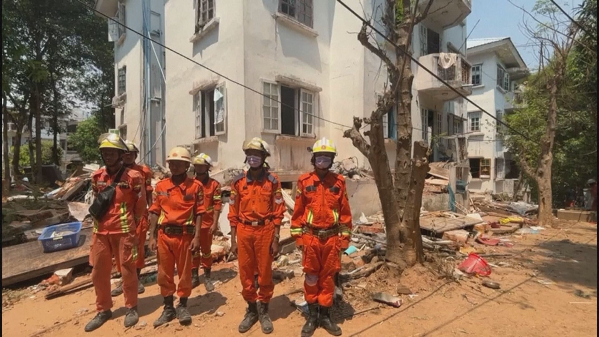 緬甸周二為地震死難者默哀