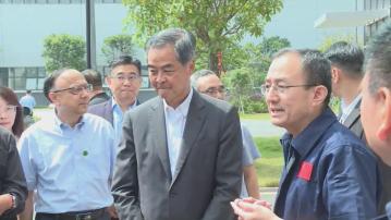 梁振英率香港團考察廣州南沙