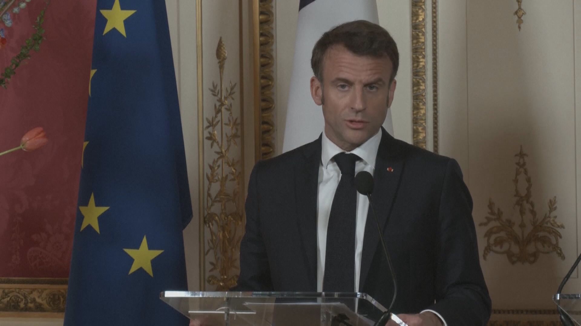 馬克龍繼續訪問行程　重申對北京及台灣觀點不變