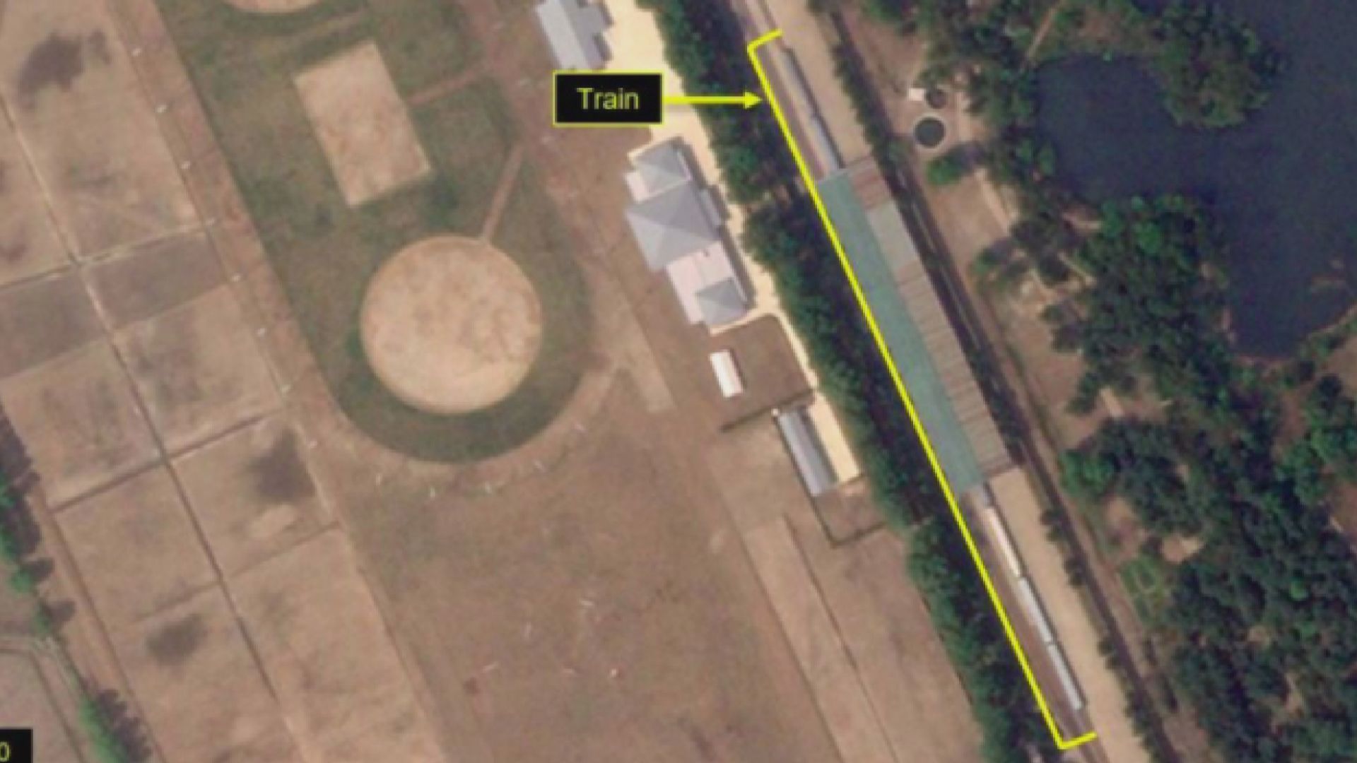 衛星圖片顯示金正恩專列仍停靠元山