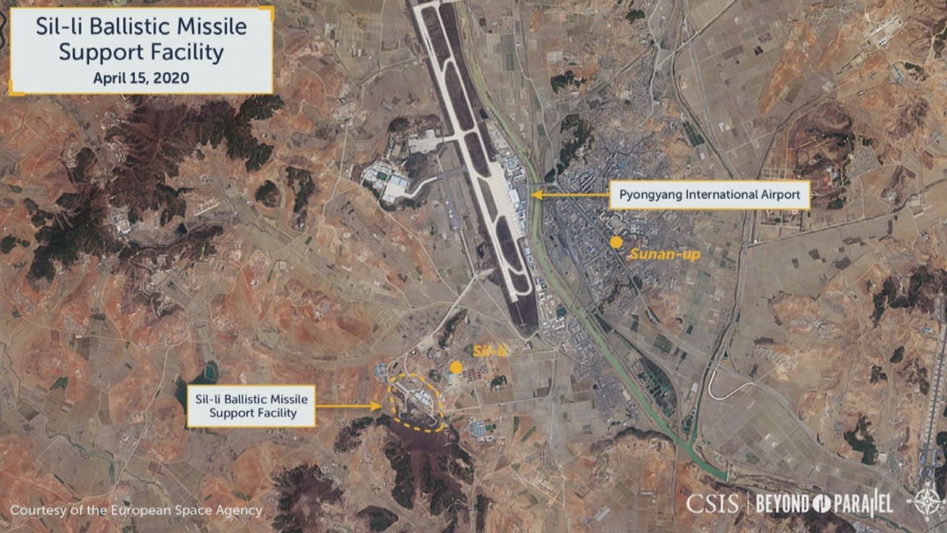 美國智庫指北韓疑平壤機場附近建導彈後勤基地