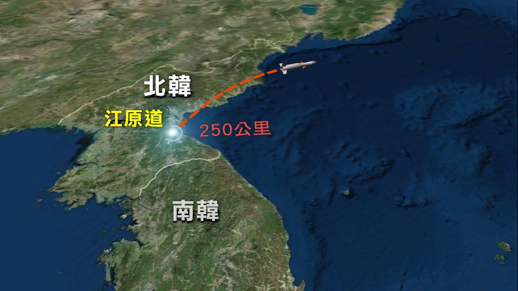 美軍指北韓試射短程彈道導彈