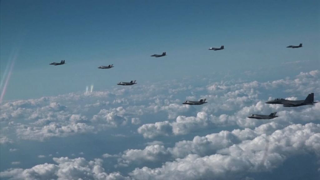 美韓戰機聯合飛行演習