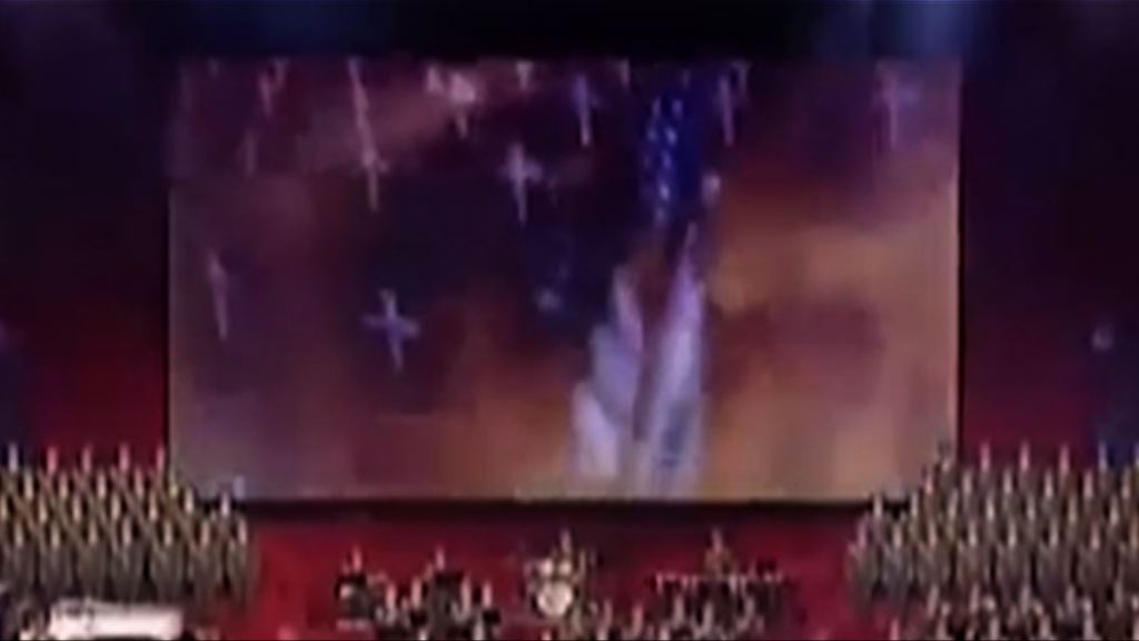 北韓電視台播出模擬轟炸美國片段