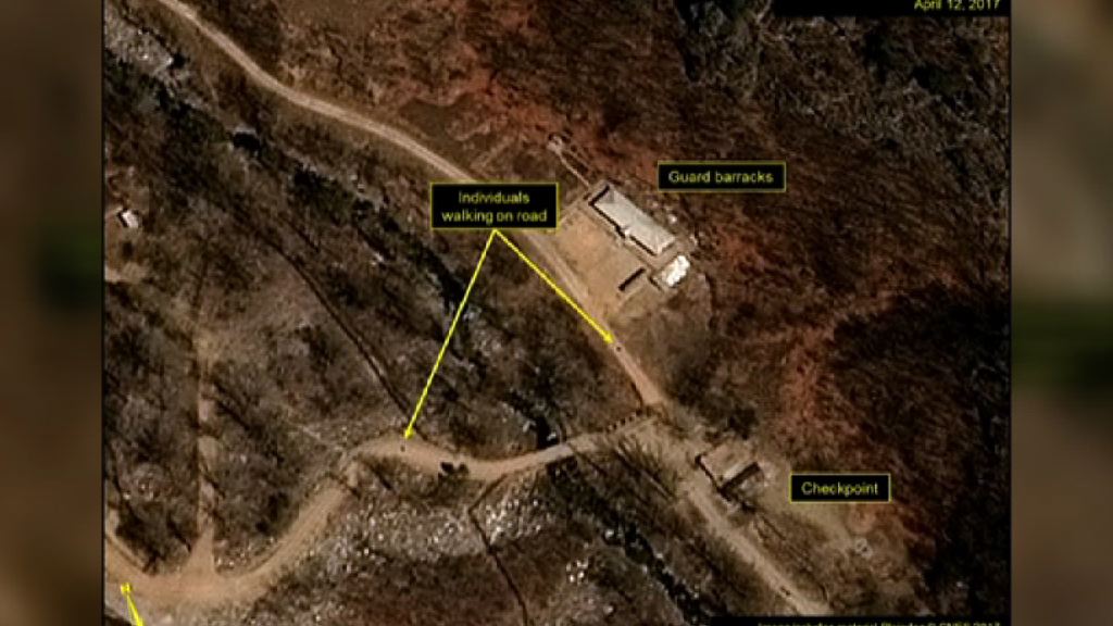 北韓測試前往豐溪里核試場火車