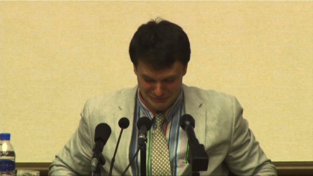 被捕美國學生北韓電視上認錯