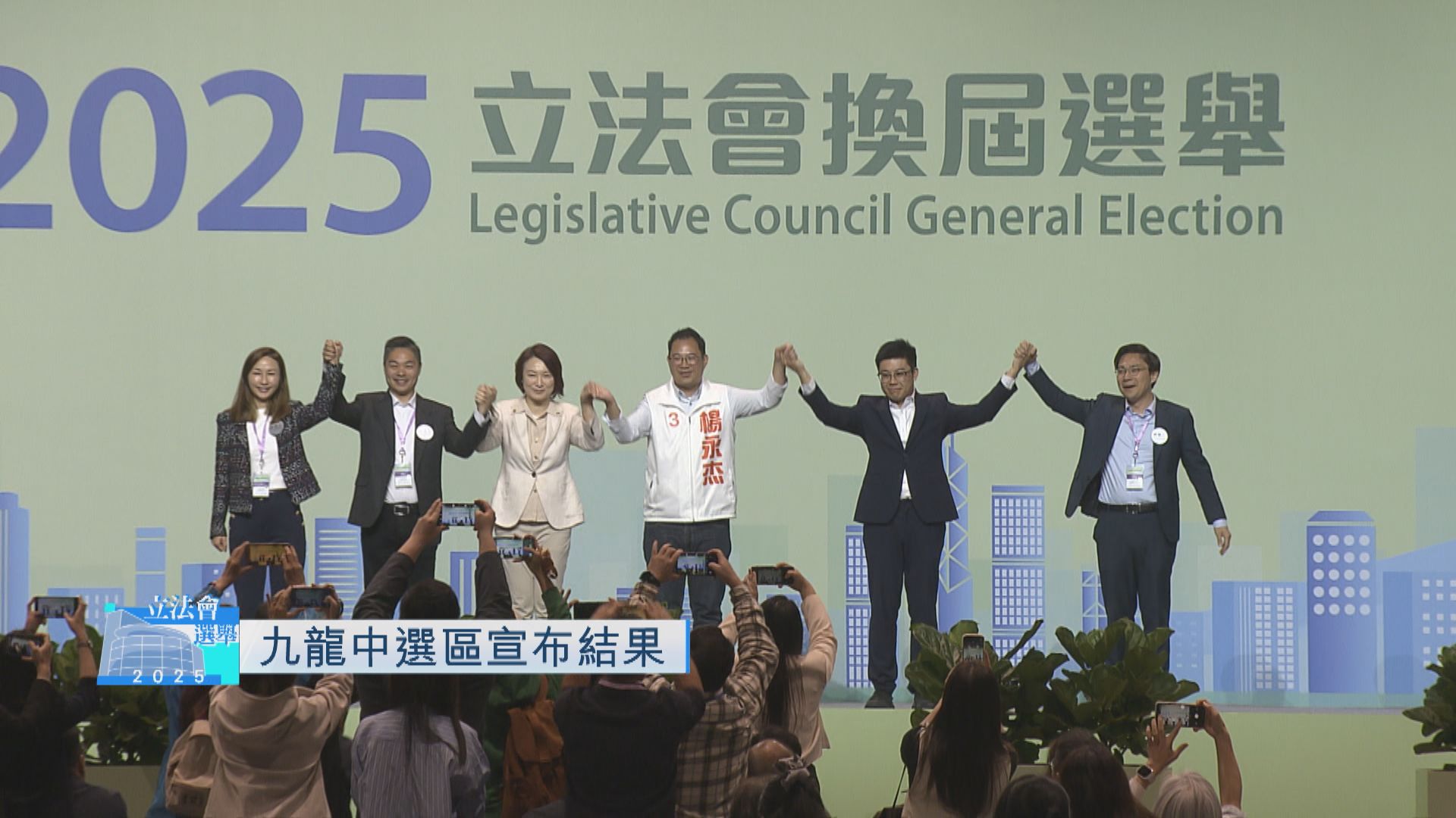 立法會選舉．結果直擊｜九龍中由李慧琼及楊永杰連任
