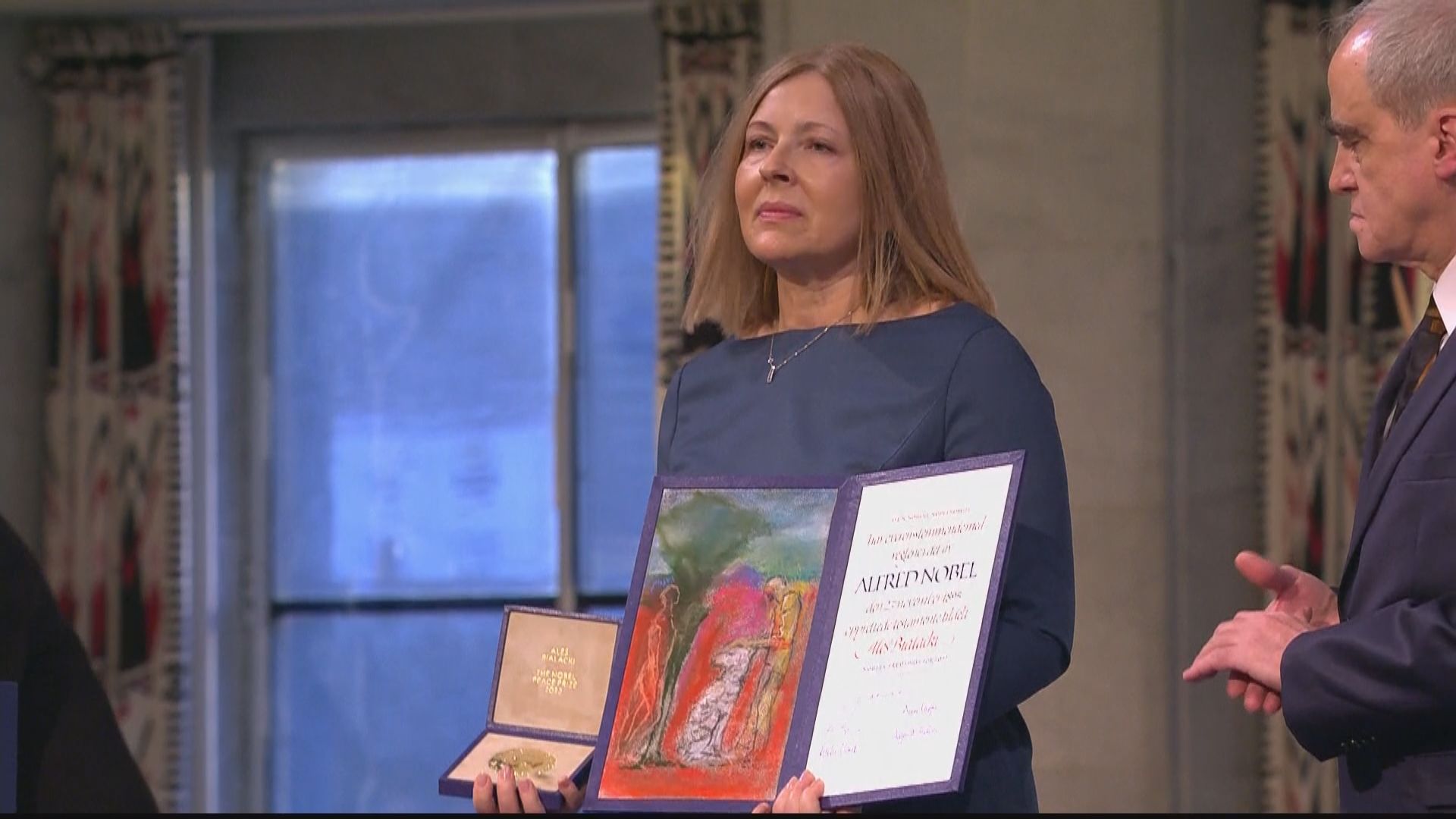 白俄比亞雅斯基在囚　由妻子代領諾貝爾和平獎