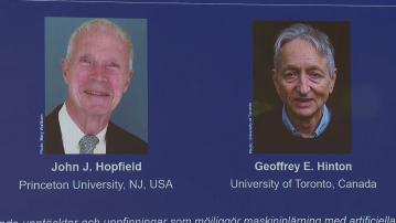 諾貝爾物理學獎由兩名研究人工神經網絡的科學家奪得