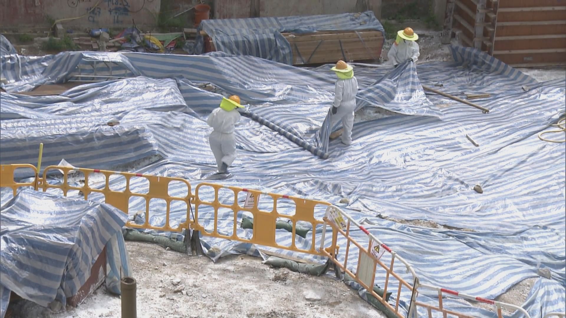 白田邨地盤驗出類鼻疽菌　當局鋪熟石灰殺滅