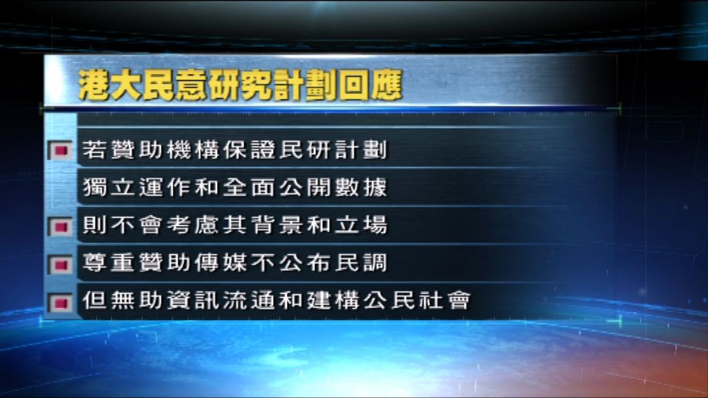 港大民研：尊重部分傳媒不公布民調結果
