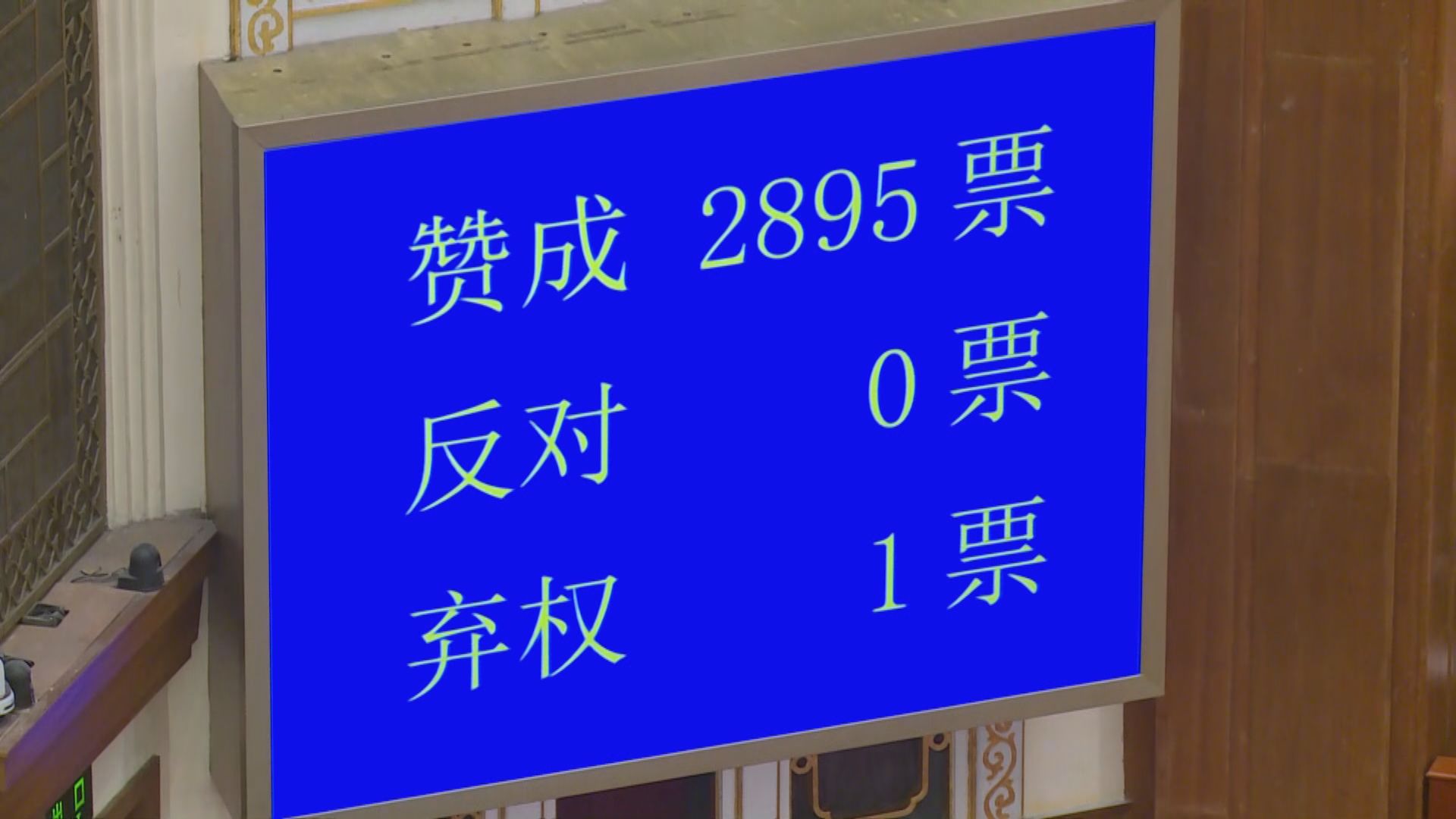 全國人大會議閉幕　通過完善香港選舉制度決定