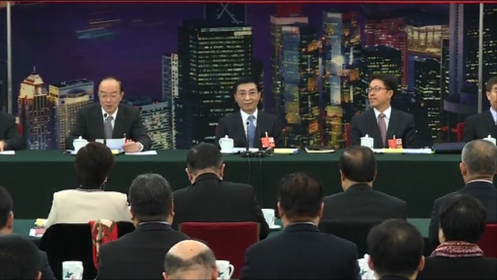 王滬寧出席港區全國人大小組會議