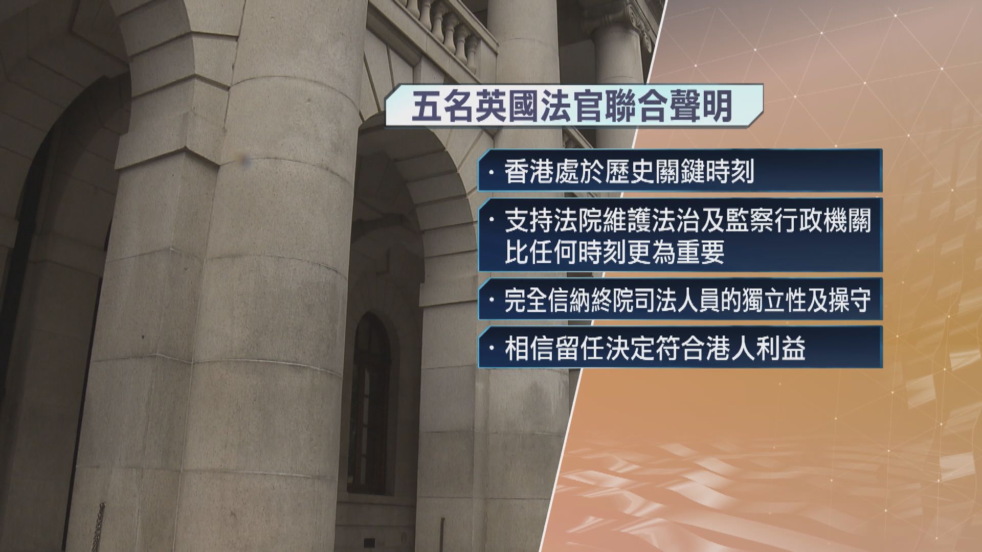 十名海外非常任法官　九人已表明繼續留任