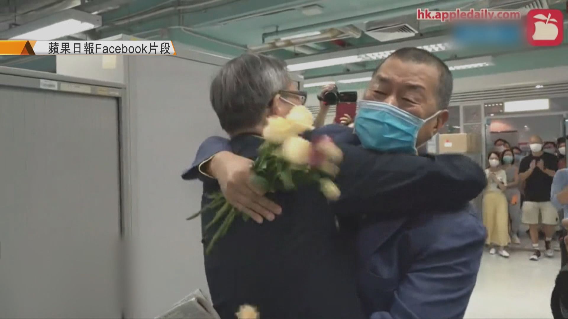 黎智英返回壹傳媒大樓辦公室