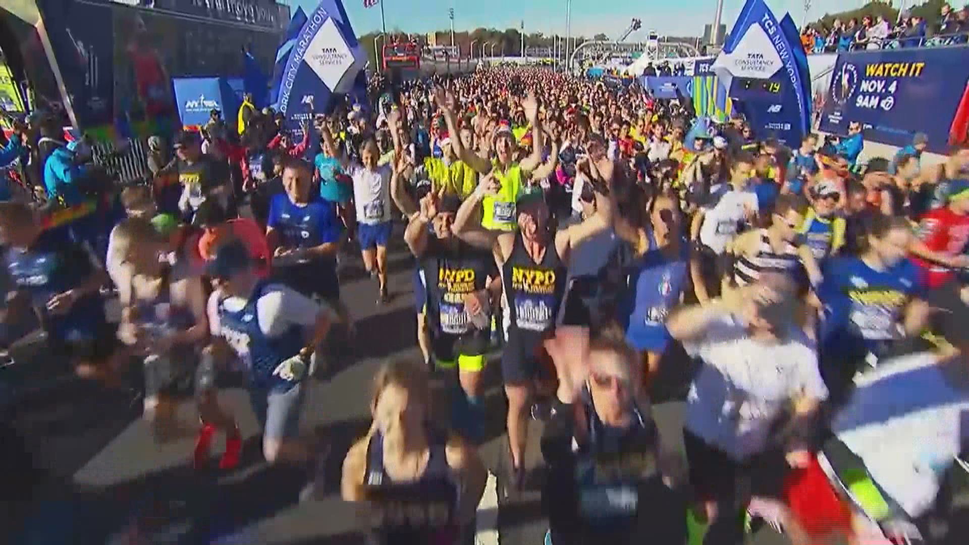 紐約市馬拉松逾五萬名選手參與