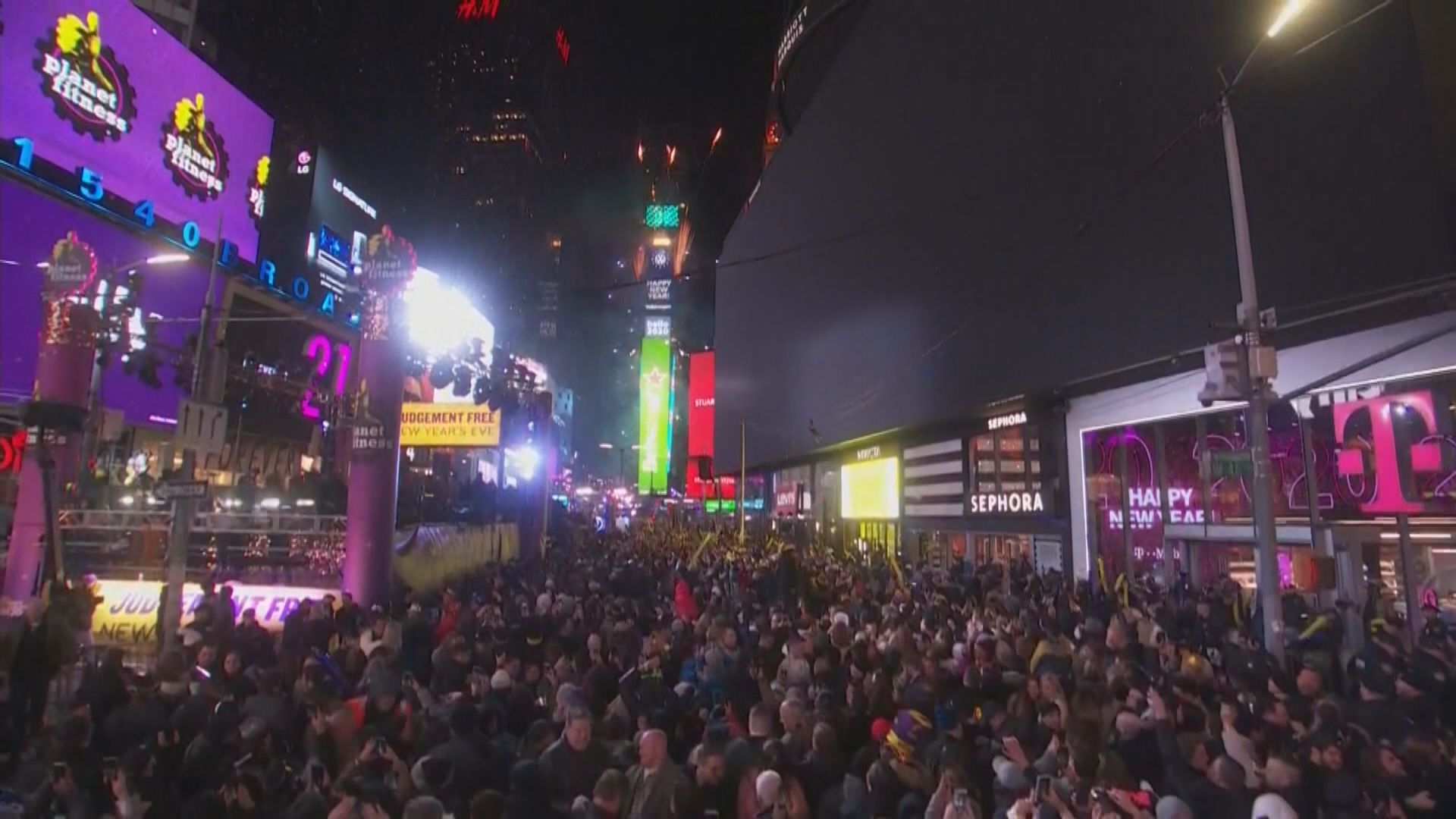 紐約時代廣場倒數活動迎新年