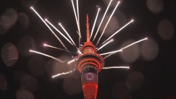 新西蘭踏入2024年 奧克蘭舉行煙花匯演