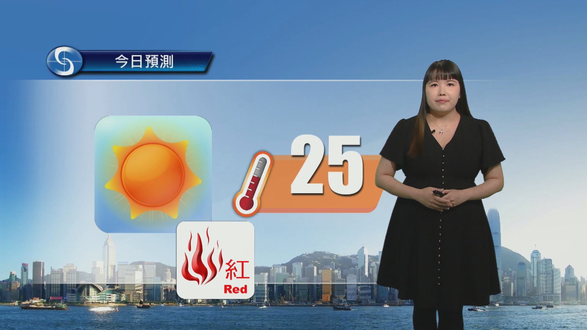 天氣報告｜天晴乾燥　最高氣溫約25度