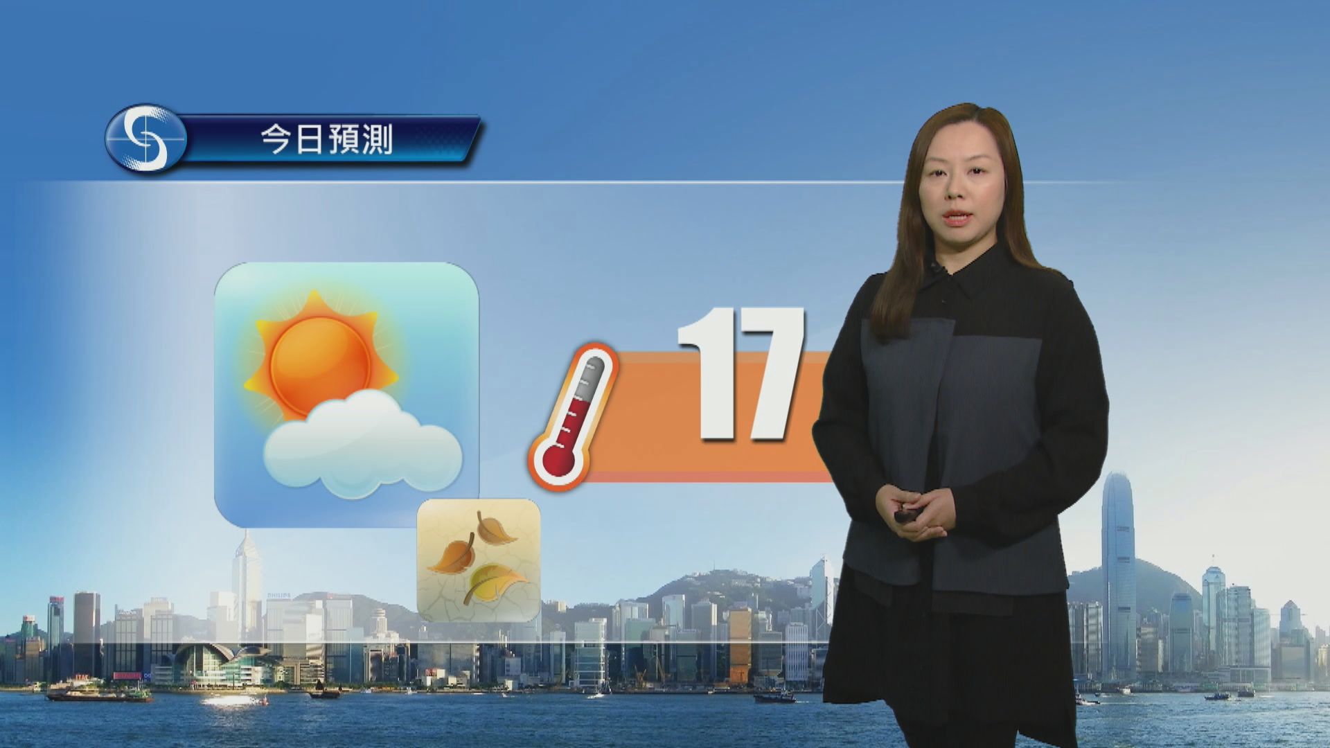 天氣報告｜日間非常乾燥　最高氣溫約17度