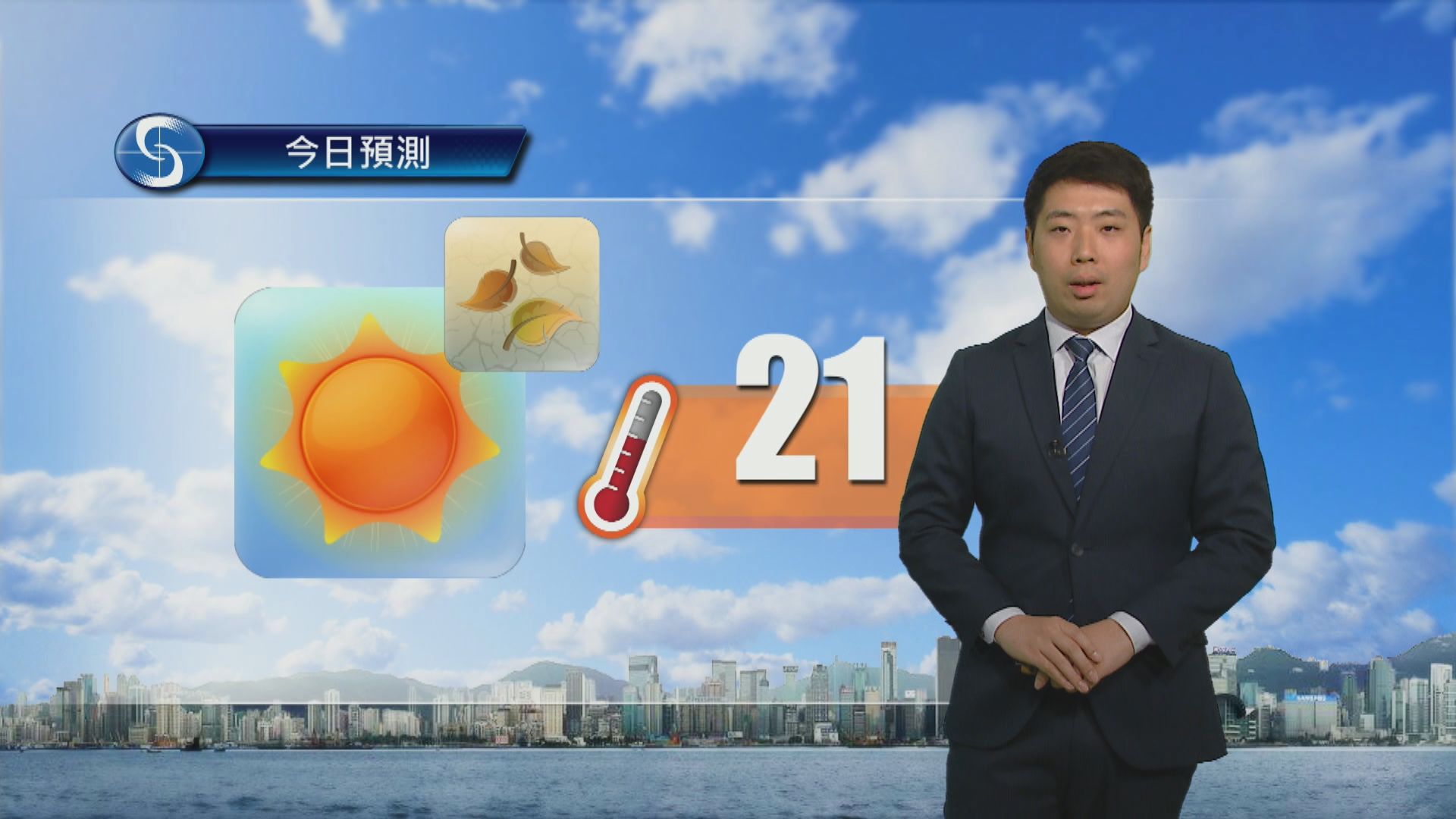 天氣報告｜日間乾燥　最高氣溫約21度