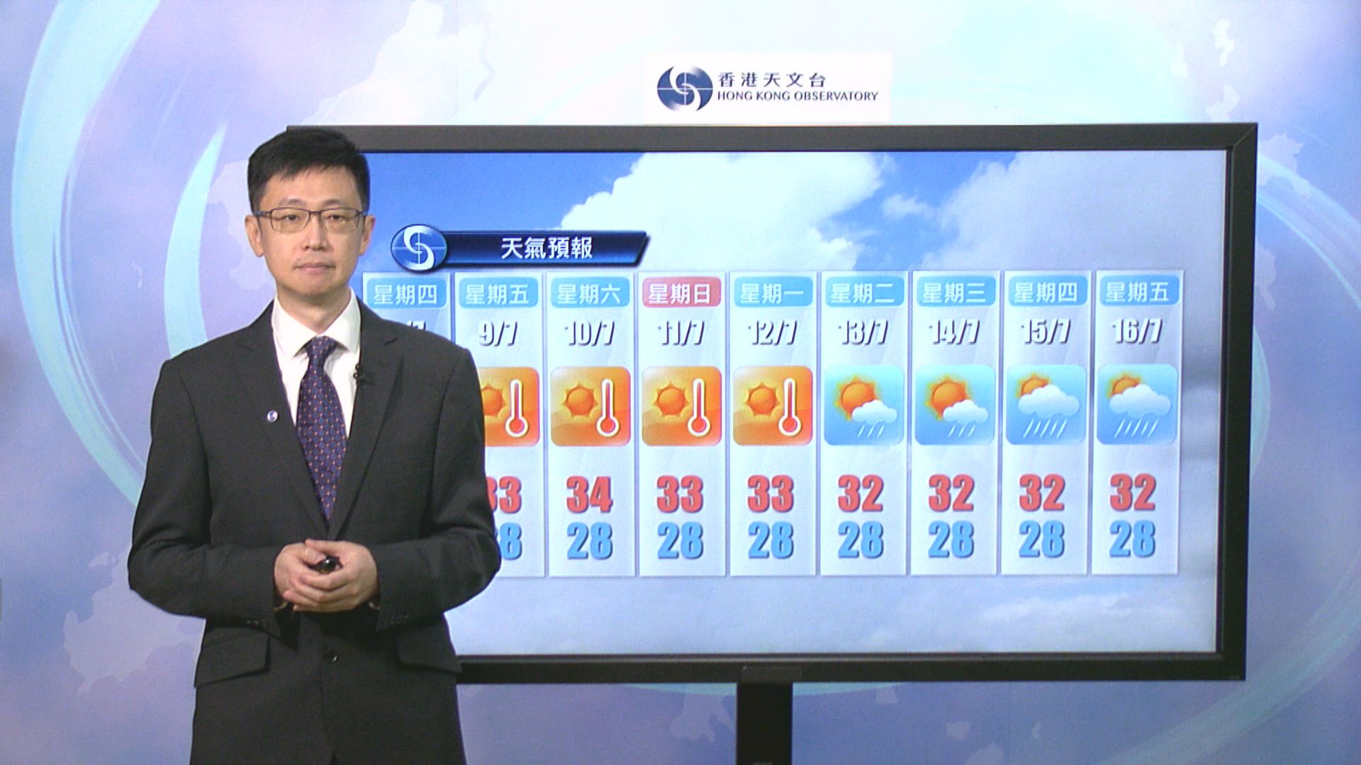 熱帶低氣壓已登陸海南島　本港仍有幾陣雨