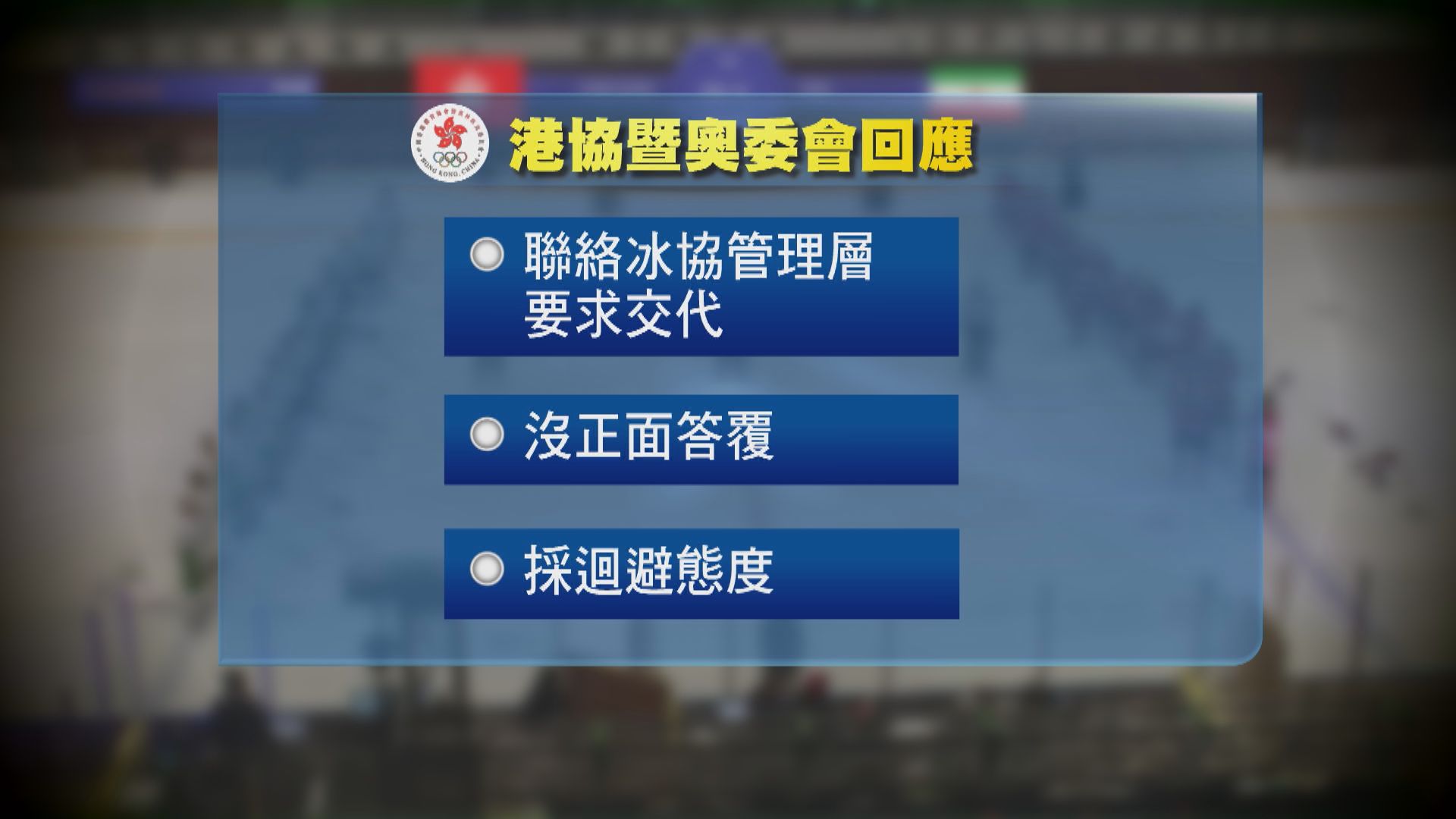 播錯國歌事件　港協指冰協管理層責無旁貸　下周一向政府交報告