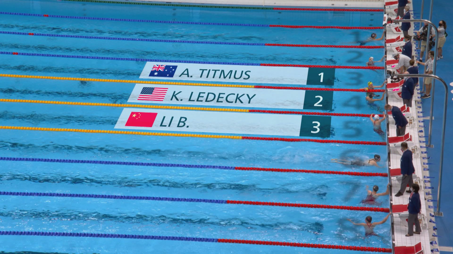 李冰潔女子400米自由泳得銅牌