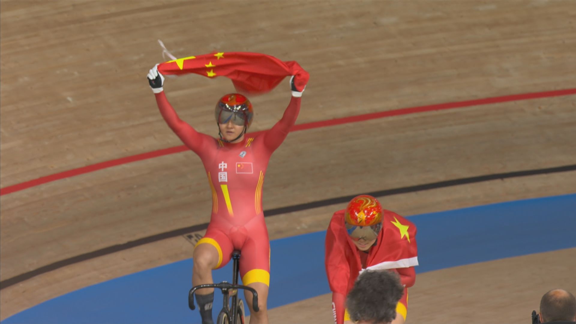 場地單車女子團體爭先賽　國家隊奪金