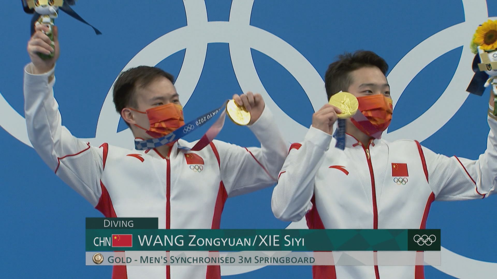 男子雙人三米跳板　中國隊奪金