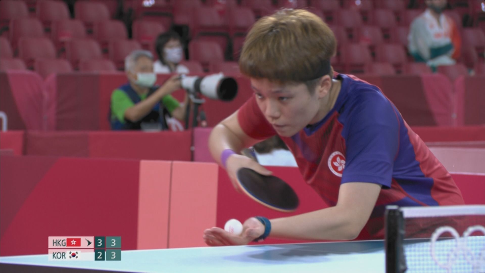 乒乓球女單　杜凱琹擊敗南韓代表晉身16強