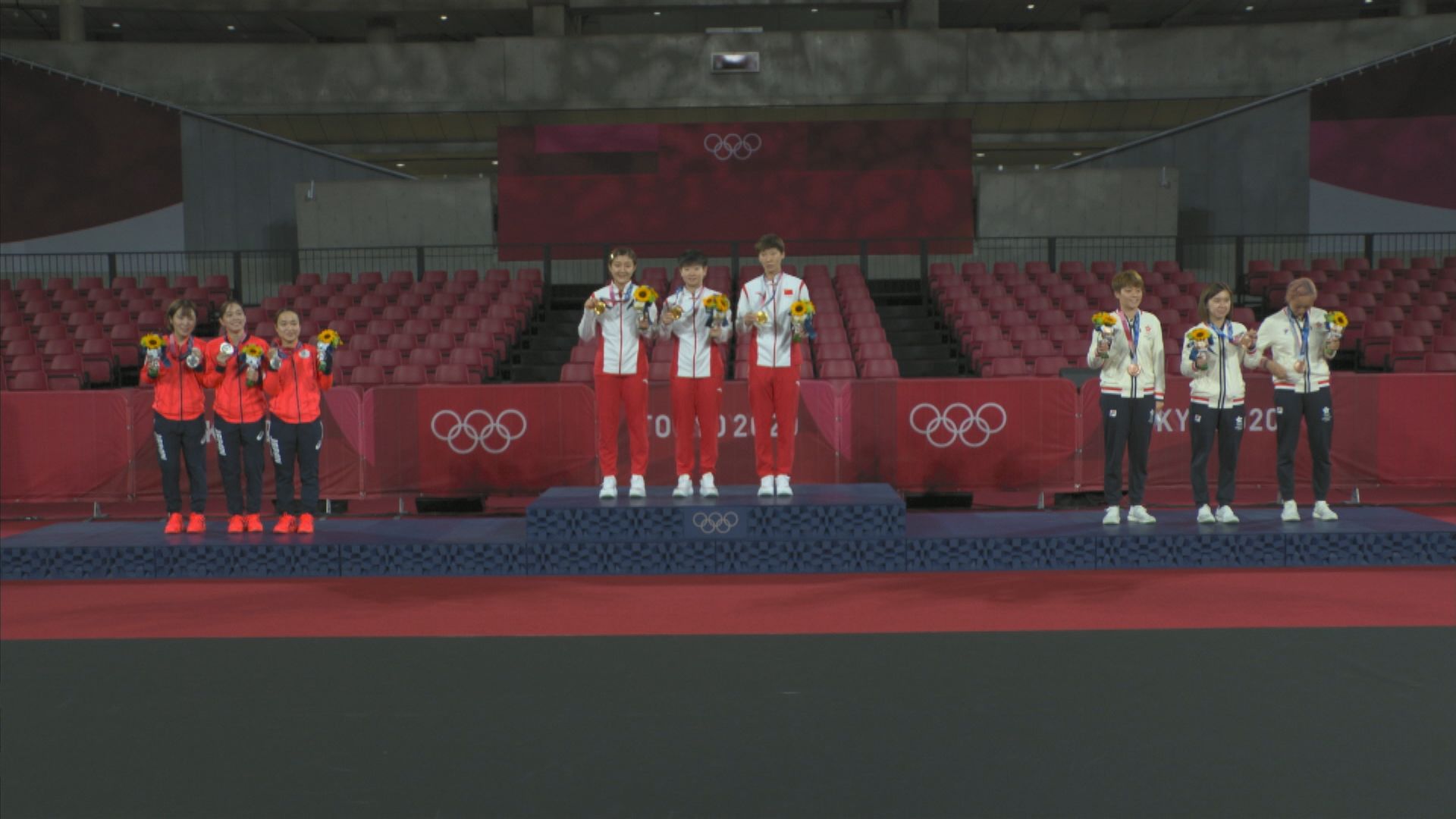 女子乒乓球團體賽　國家隊挫日本摘金