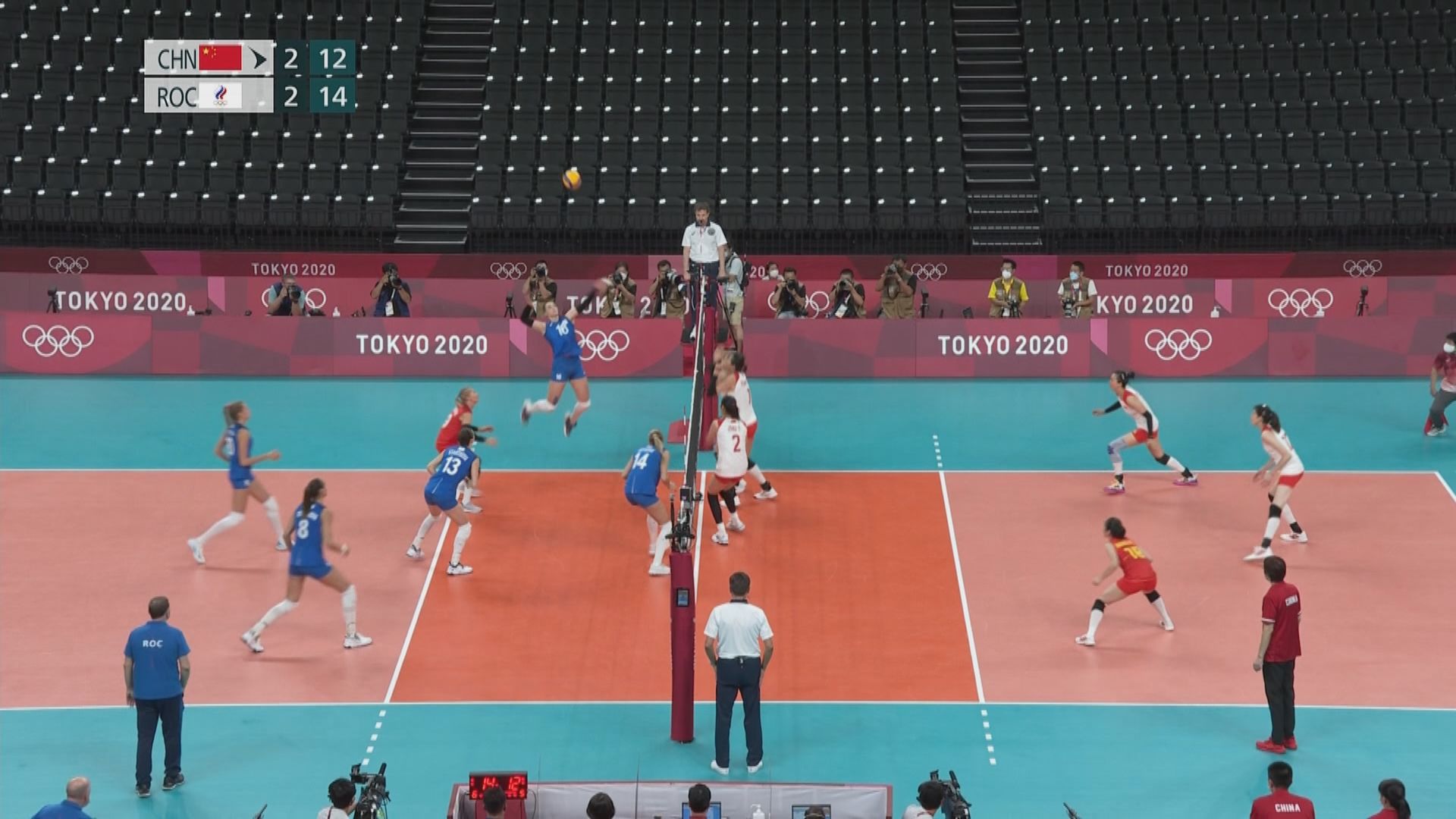 女排　中國2:3俄羅斯奧委會