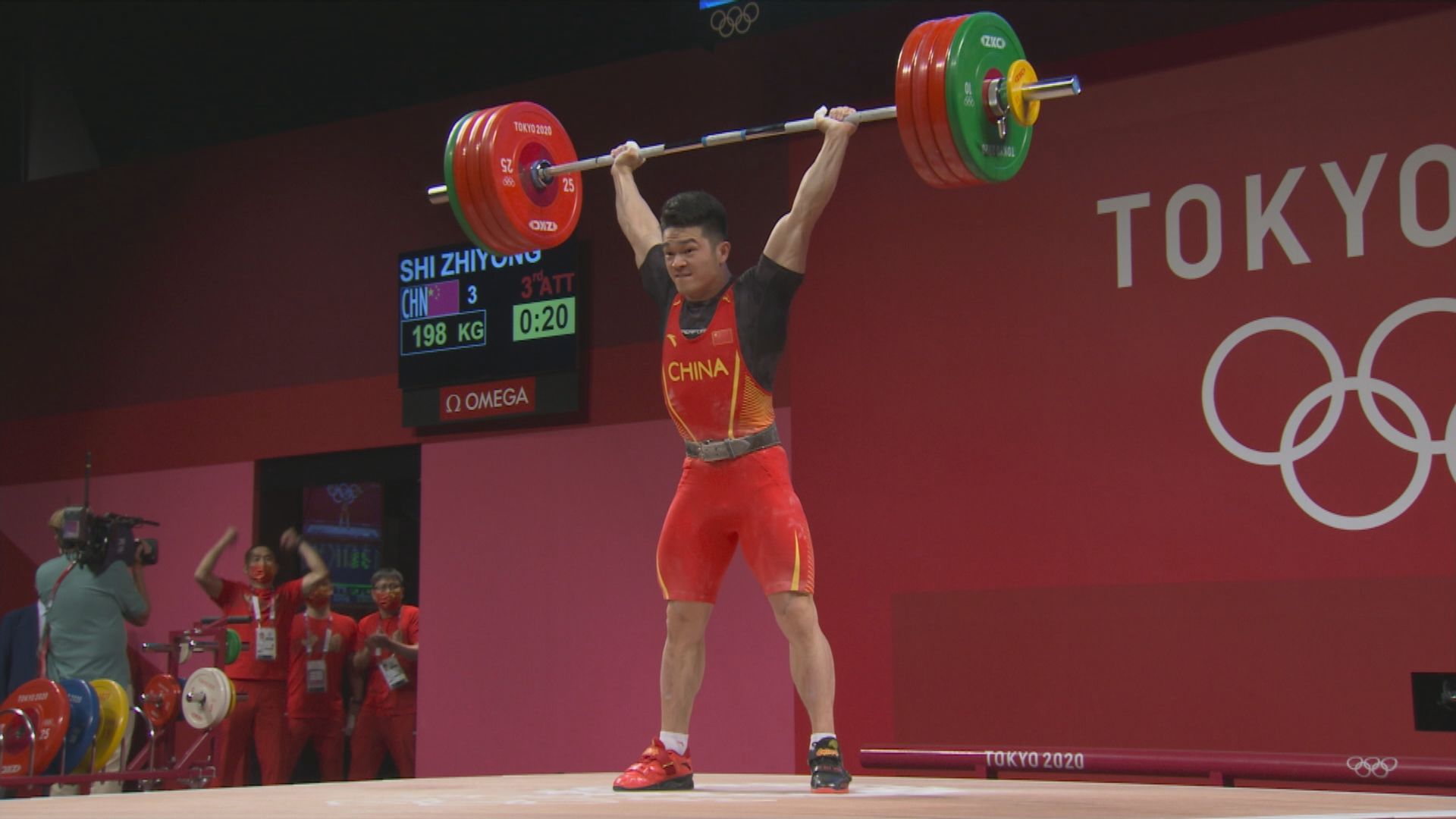 石智勇73公斤級舉重破奧運及世界紀錄奪金