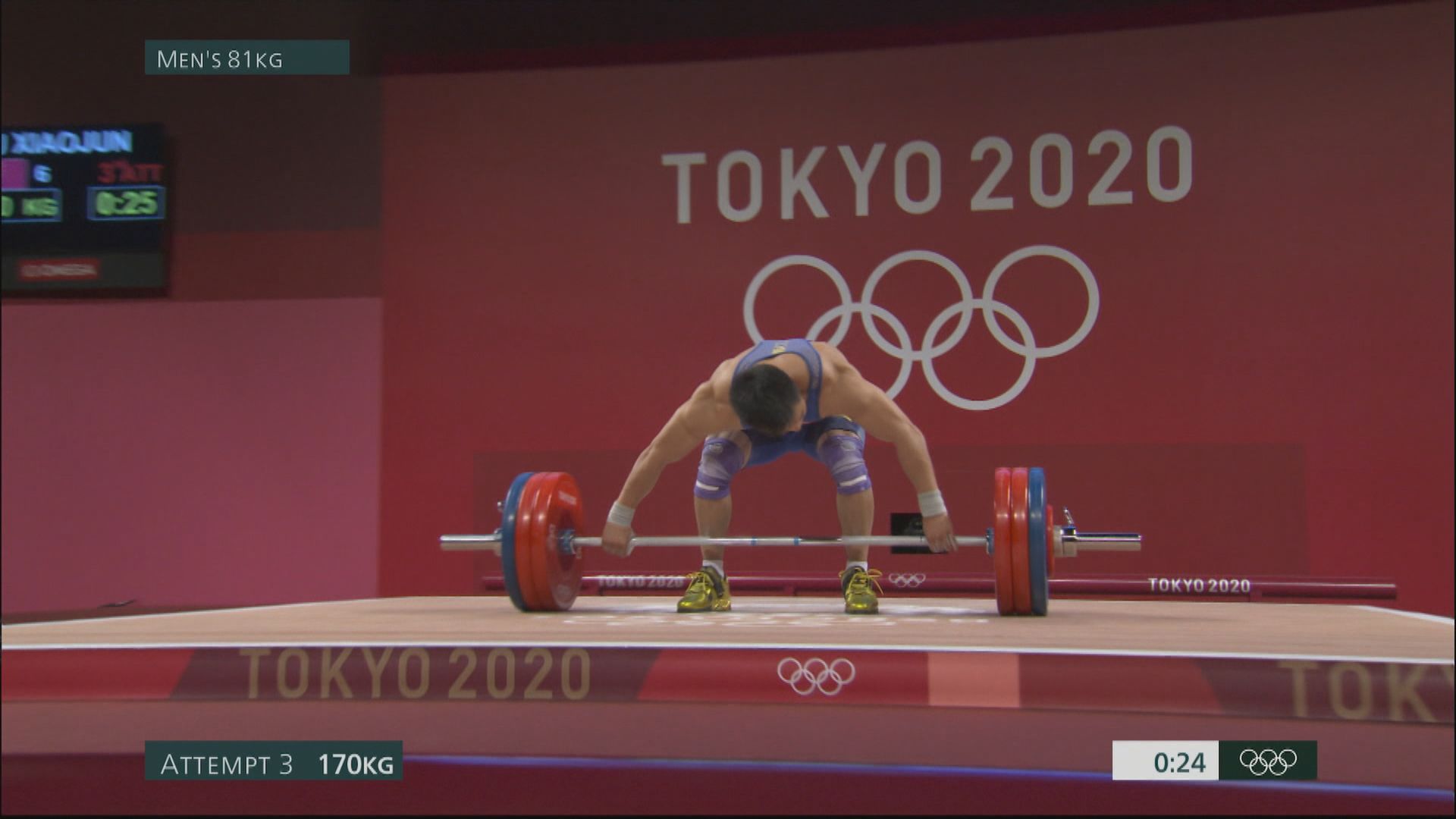 男子81公斤級舉重　國家隊呂小軍創奧運紀錄奪金