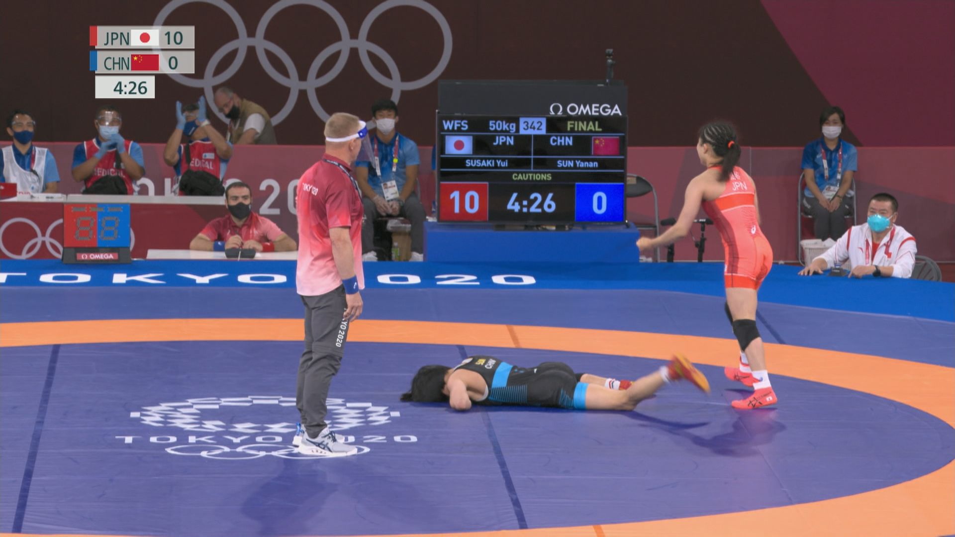 孫亞楠女子50公斤級自由式摔跤奪銀