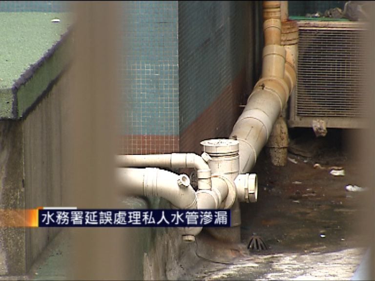 水務署延誤處理私人水管滲漏