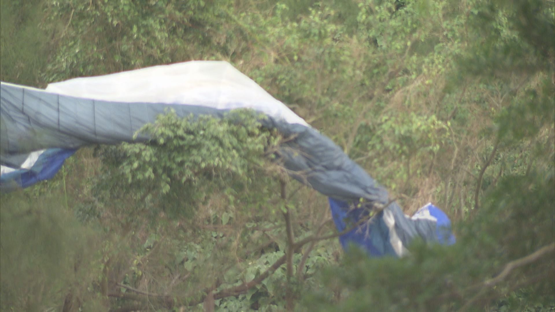 石澳男子玩滑翔傘被困樹上獲救