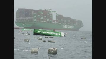 台灣長榮海運貨輪50個貨櫃　在秘魯港口跌落海