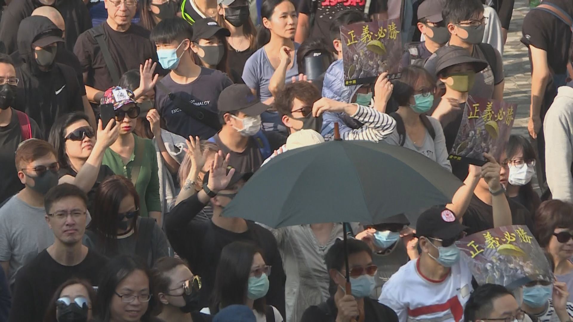 大批市民參加尖沙咀「毋忘初心」大遊行