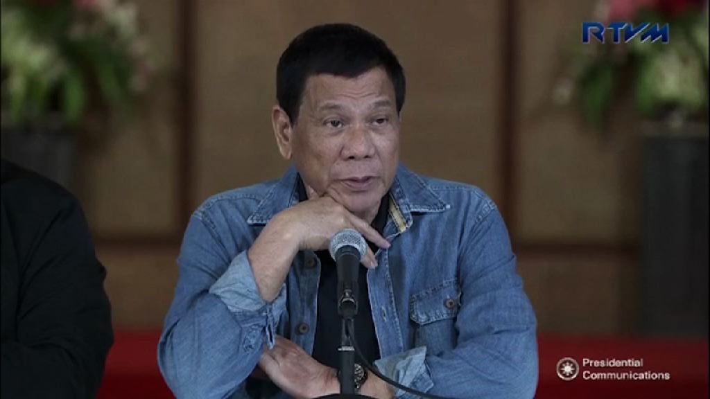 杜特爾特警告美國勿在菲建武器庫