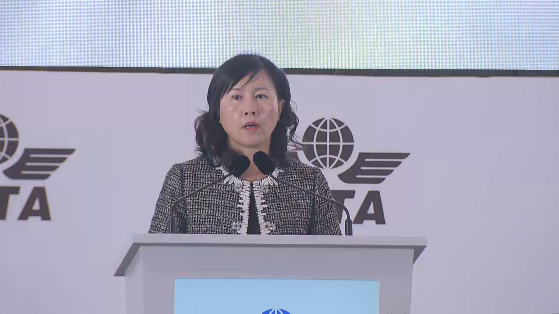 機場貨機衝落海｜陳美寶指涉事機組人員一直留港協助調查