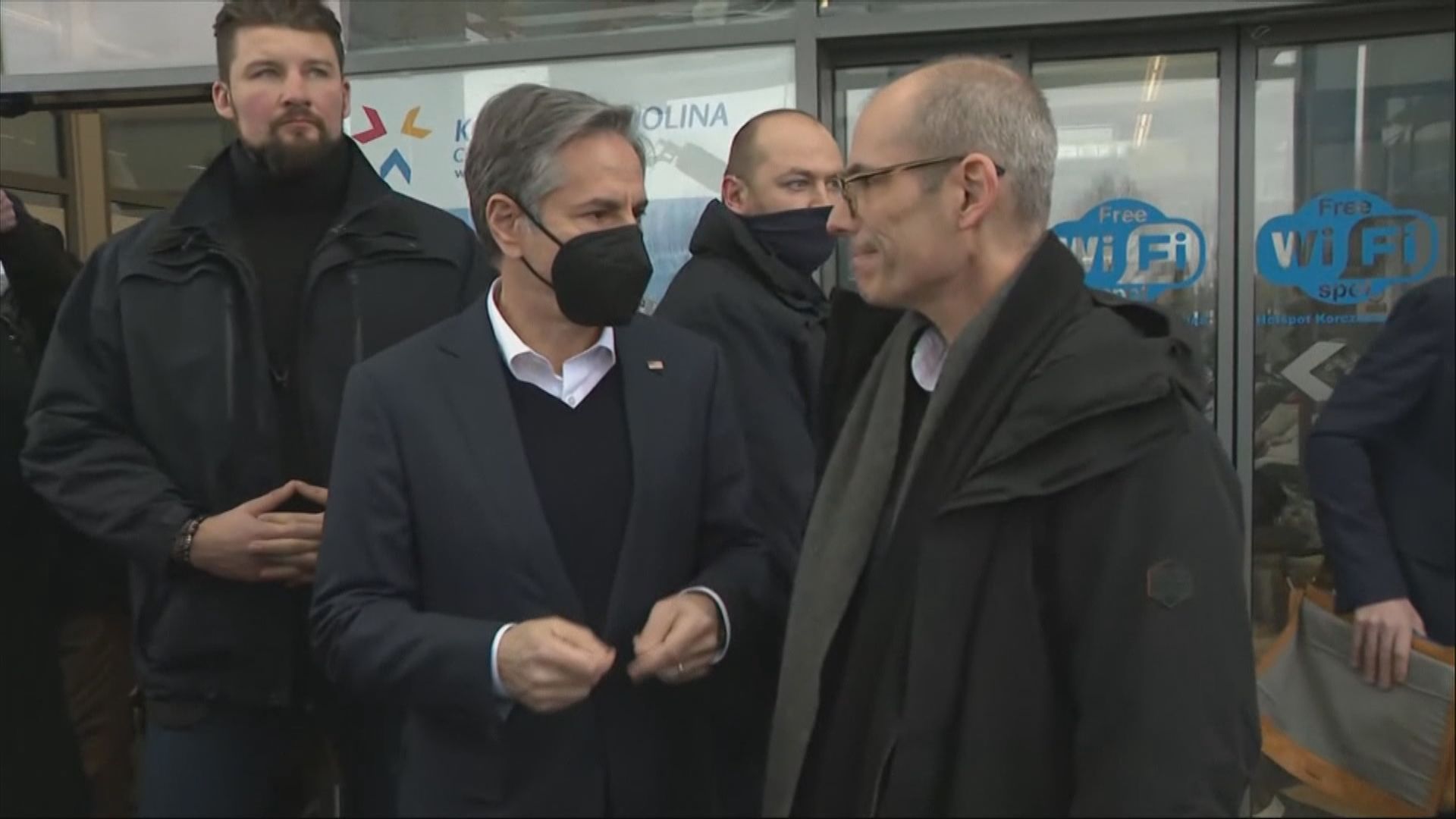 布林肯到訪波蘭接壤烏克蘭邊境了解接收難民情況