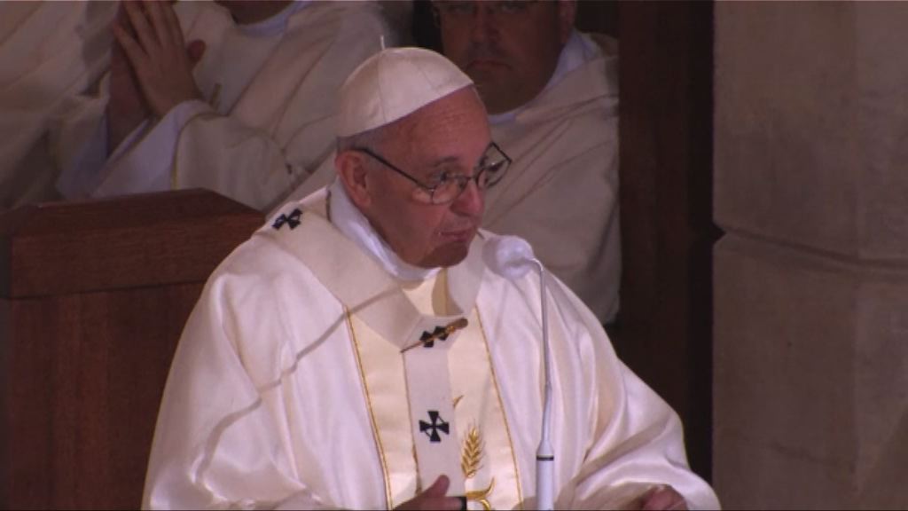 教宗再次譴責連串恐襲事件