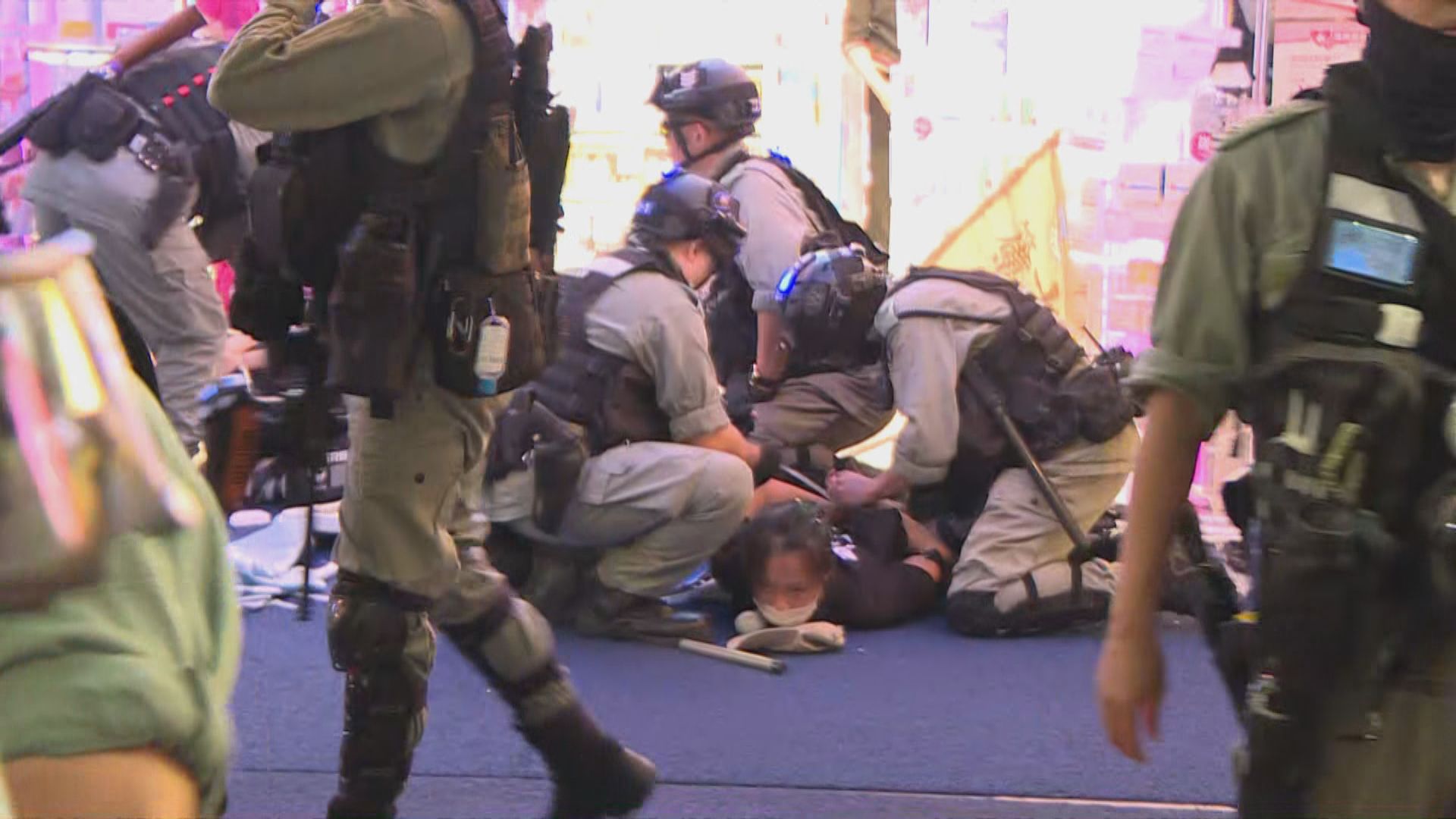 警方612一周年當晚各區共拘捕43人