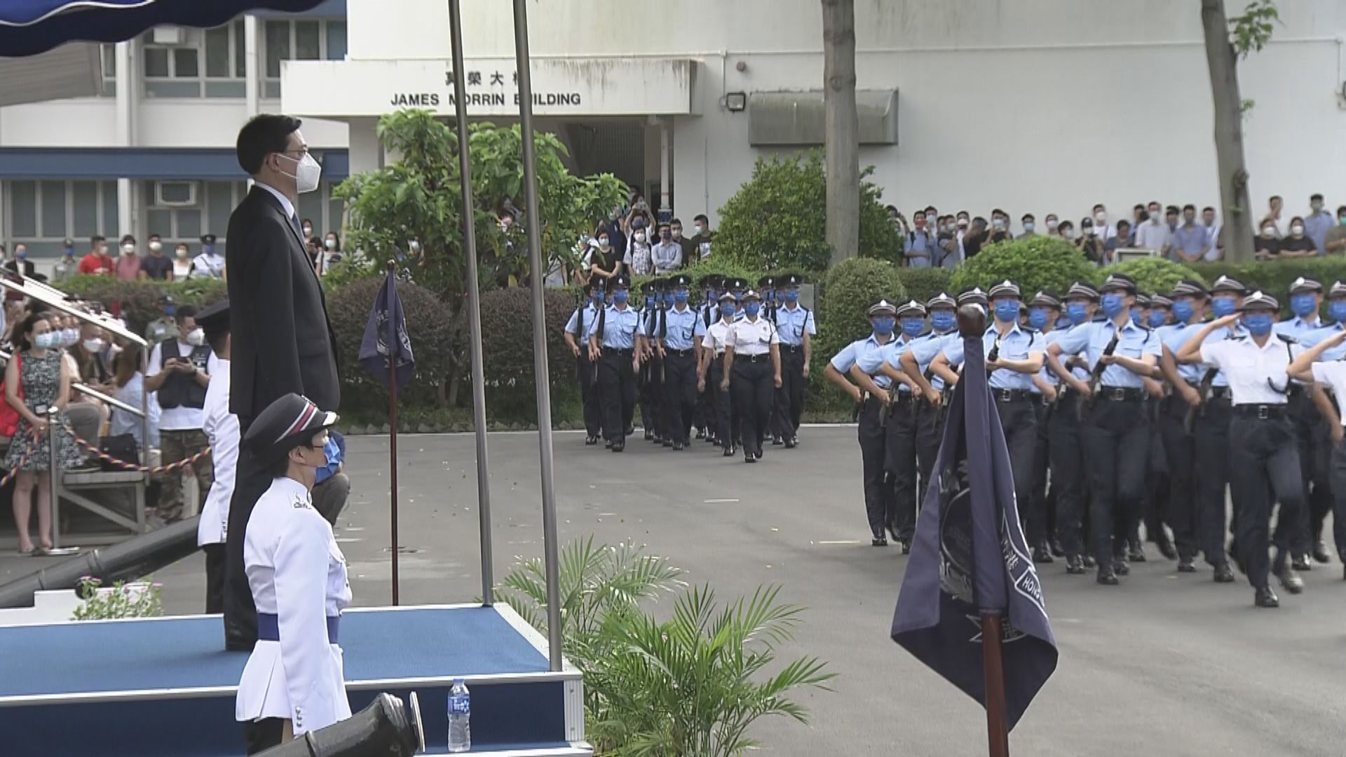 李家超出席警察學院結業會操檢閱畢業學員