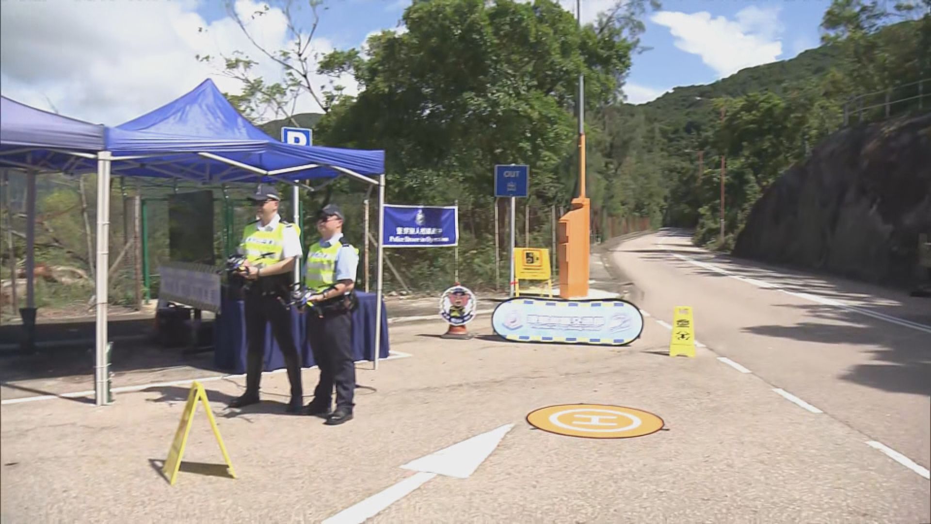 警方在石澳道用無人機錄影蒐證　打擊違例駕駛