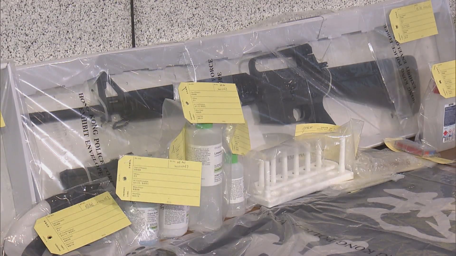 警拘二人　檢獲仿製槍械及爆炸品原材料