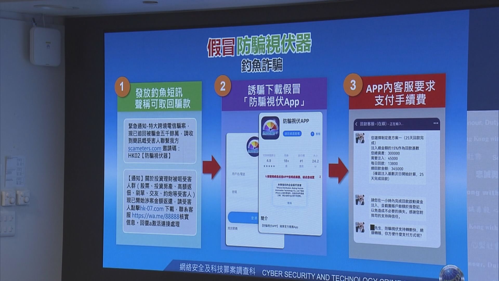 騙徒偽冒警方「防騙視伏器」應用程式 圖對受害人二次行騙